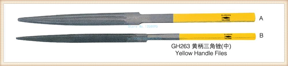 무료 배송 뜨거운 판매 2 개/몫 GH263 노란색 핸들 파일 금세공 도구, 보석 도구 및 기계, 보석 파일